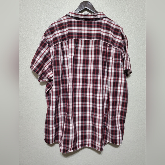 Apt. 9 Red Multicolor Plaid Short Sleeve Button Up Casual Shirt Men's Size 4XB - Picture 2 of 6